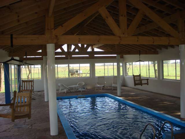 The pool in our cottage in Argentina